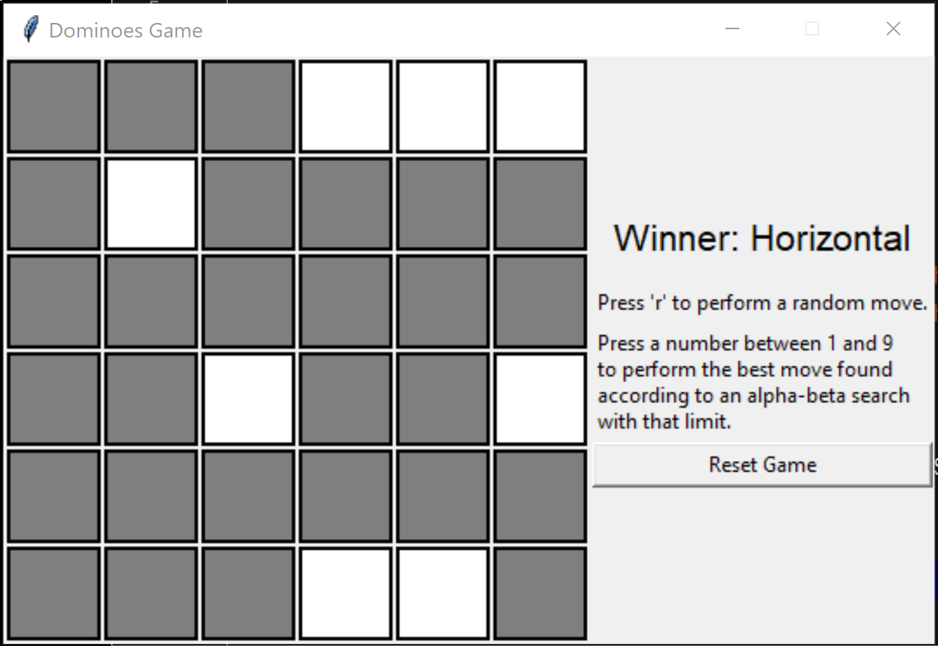 Domino Game AI - Minimax With Alpha-Beta Pruning