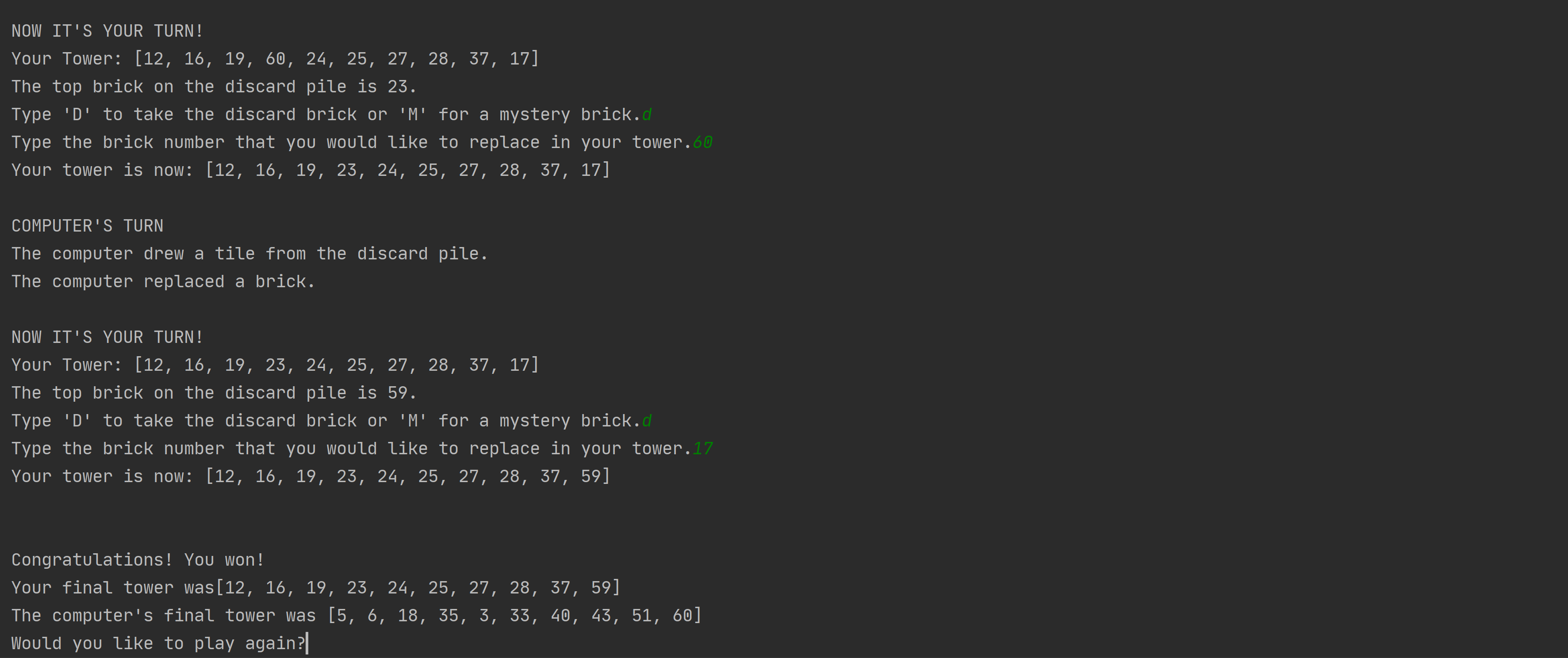 Python Tower Blaster