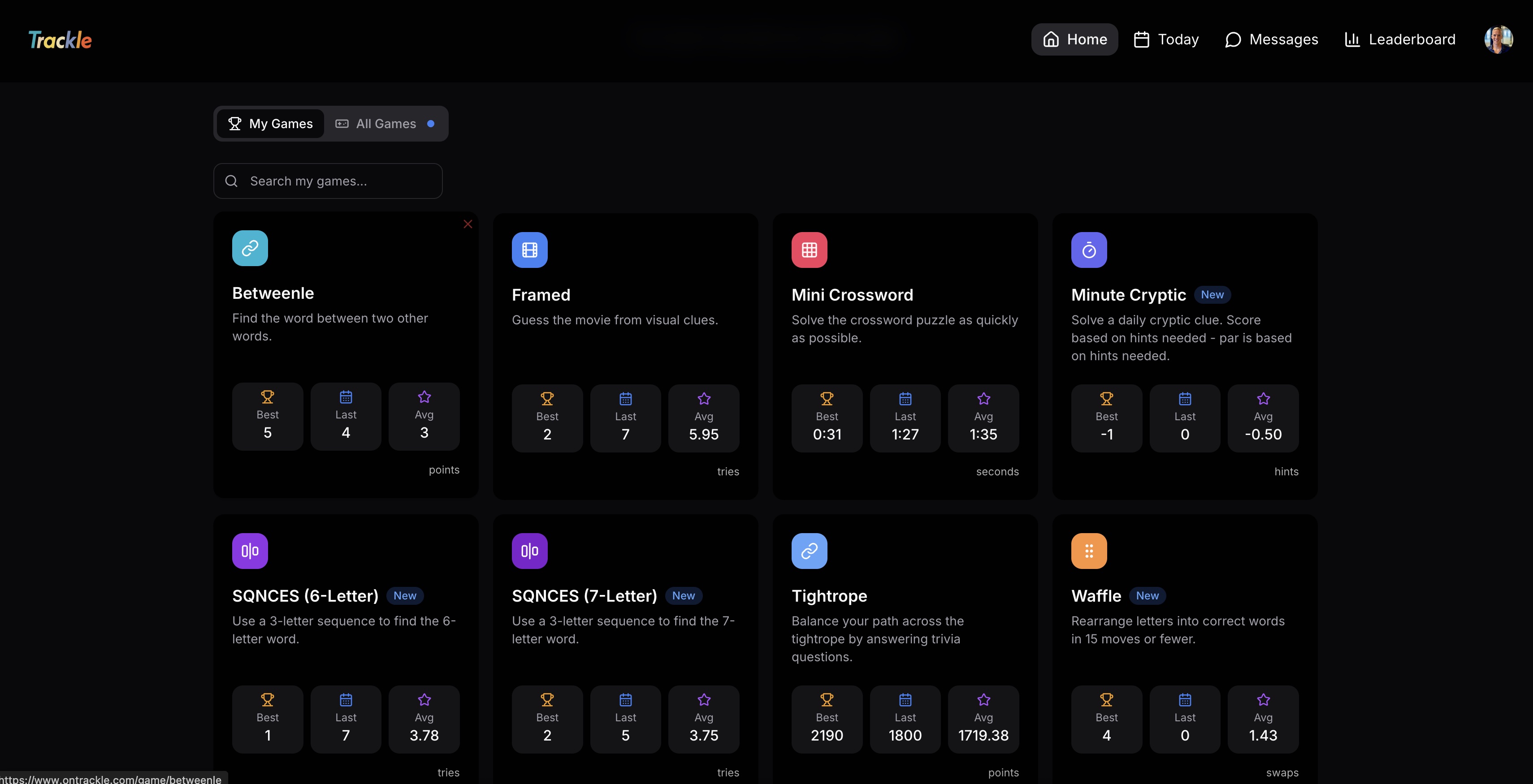 Games and Statistics